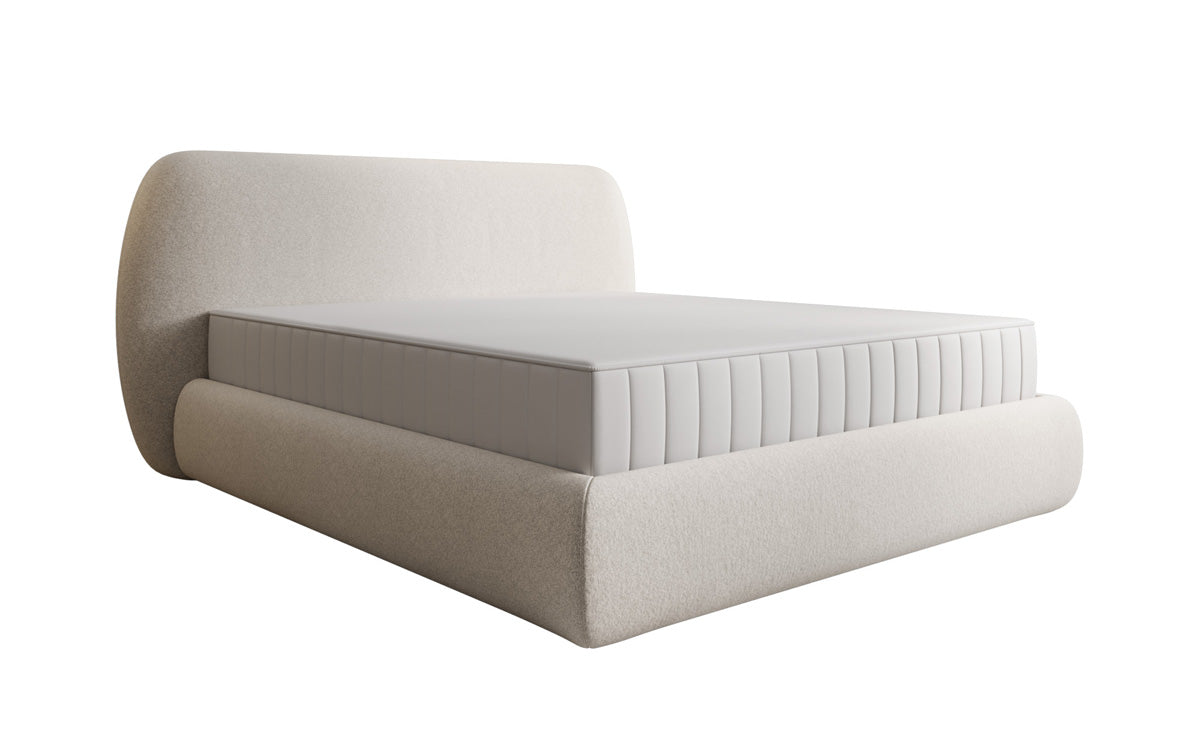 Designer Polsterbett Nella in Strukturstoff mit Stauraum