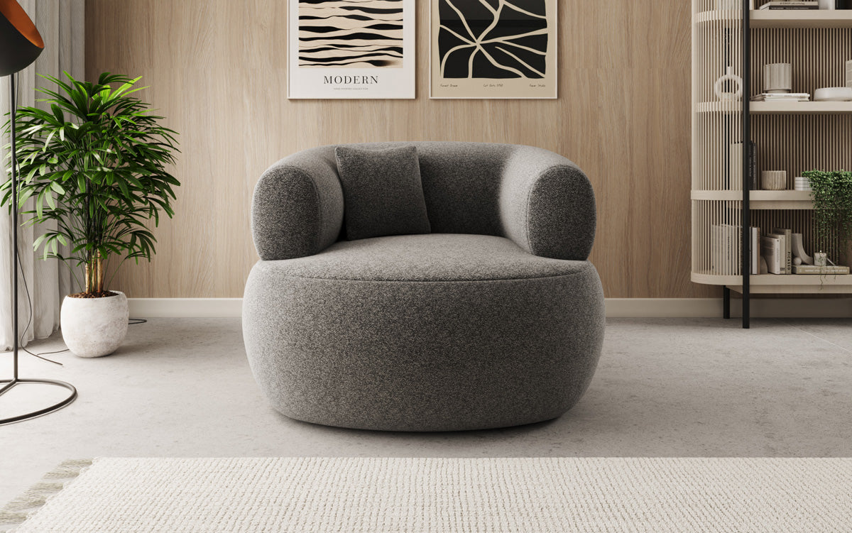 Designer-Sofa-Sessel Bao aus Strukturstoff - 360°-Dréifunktioun