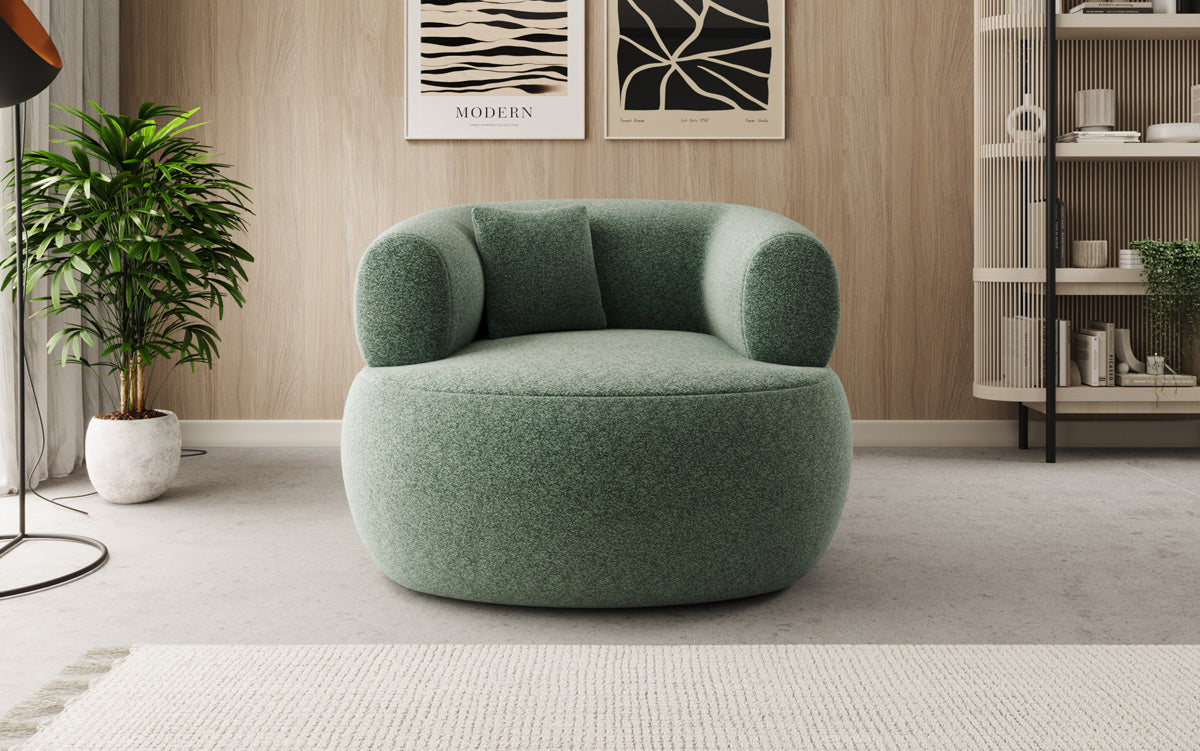 Designer-Sofa-Sessel Bao aus Strukturstoff - 360°-Dréifunktioun