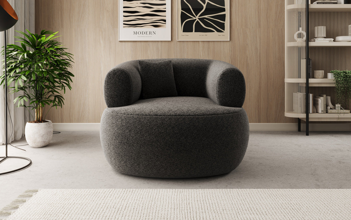 Designer-Sofa-Sessel Bao aus Strukturstoff - 360°-Dréifunktioun