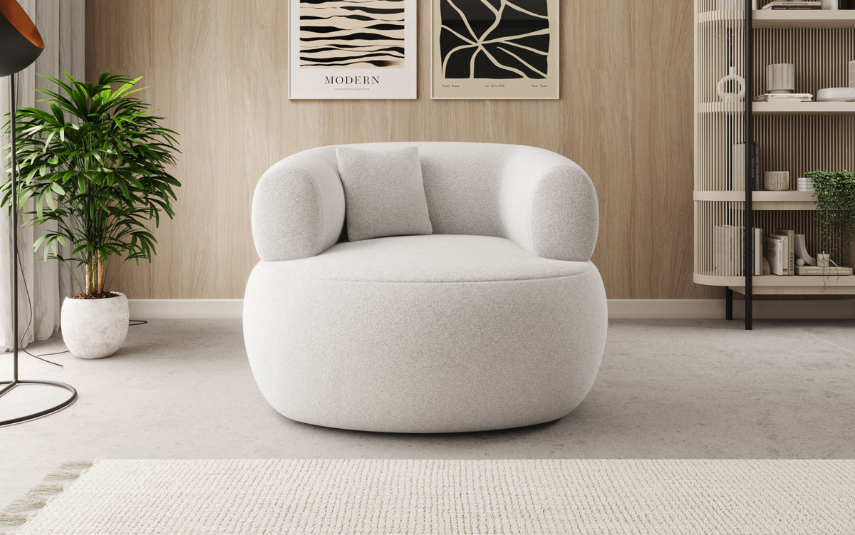 Designer-Sofa-Sessel Bao aus Strukturstoff - 360°-Dréifunktioun
