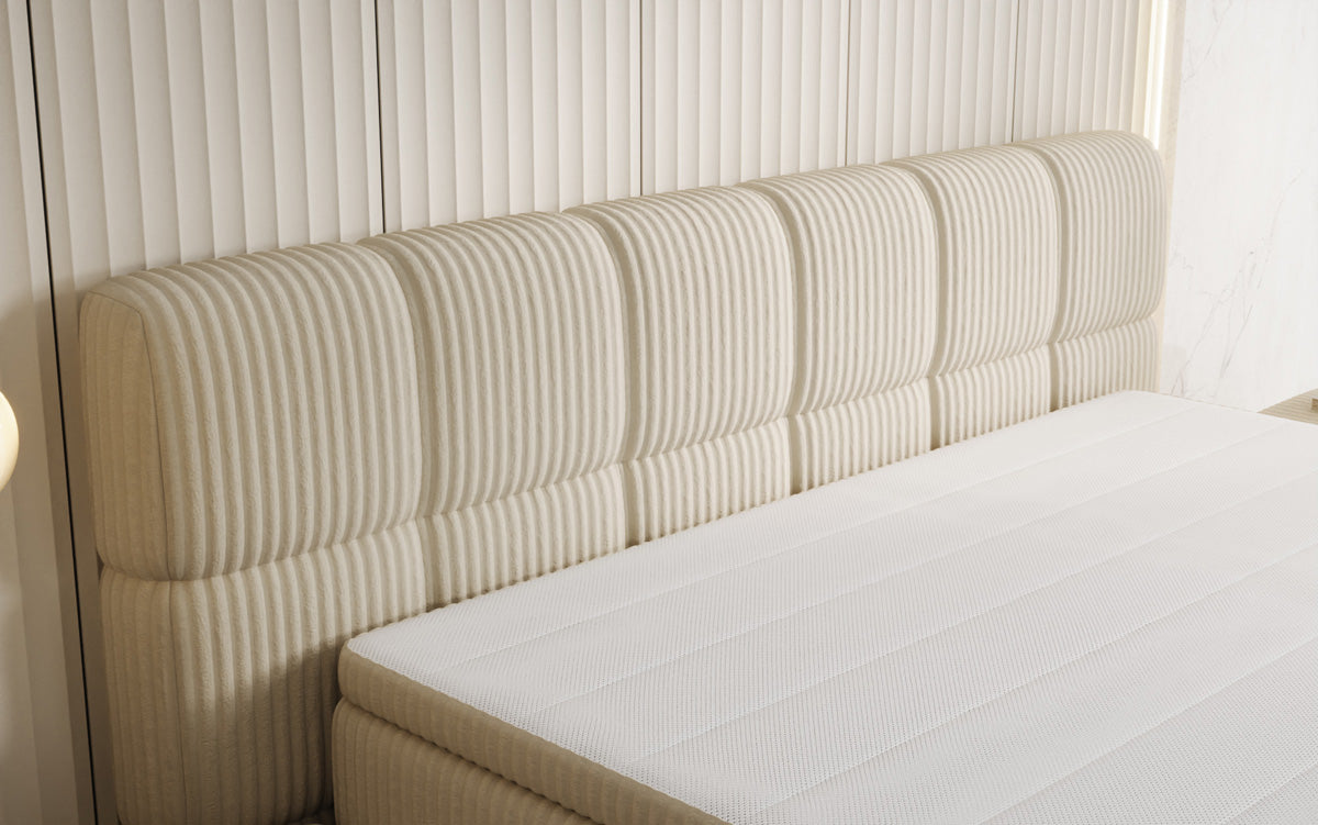 Boxspringbett Bombo a Cord mat Stauraum