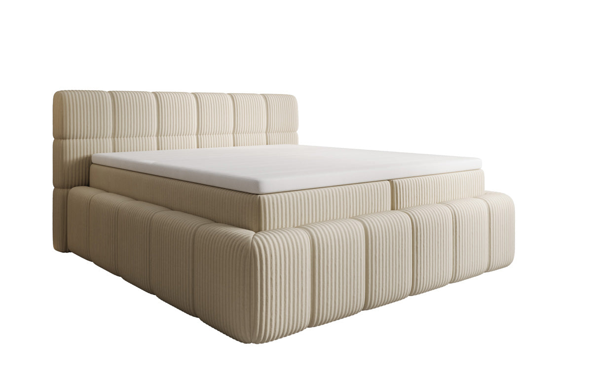 Boxspringbett Bombo a Cord mat Stauraum
