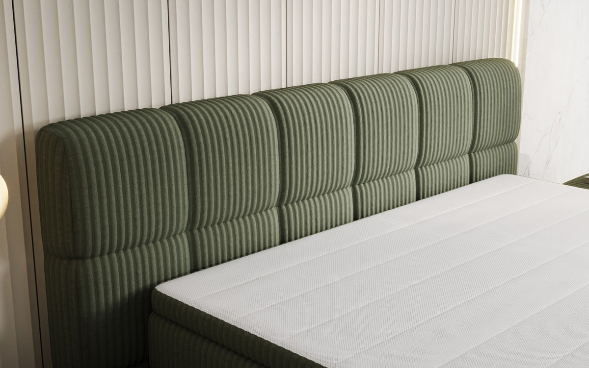 Boxspringbett Bombo a Cord mat Stauraum