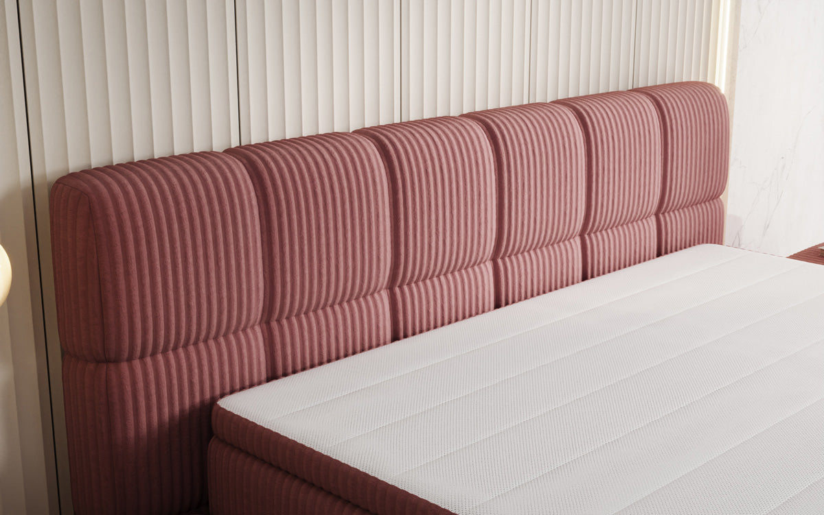 Boxspringbett Bombo a Cord mat Stauraum