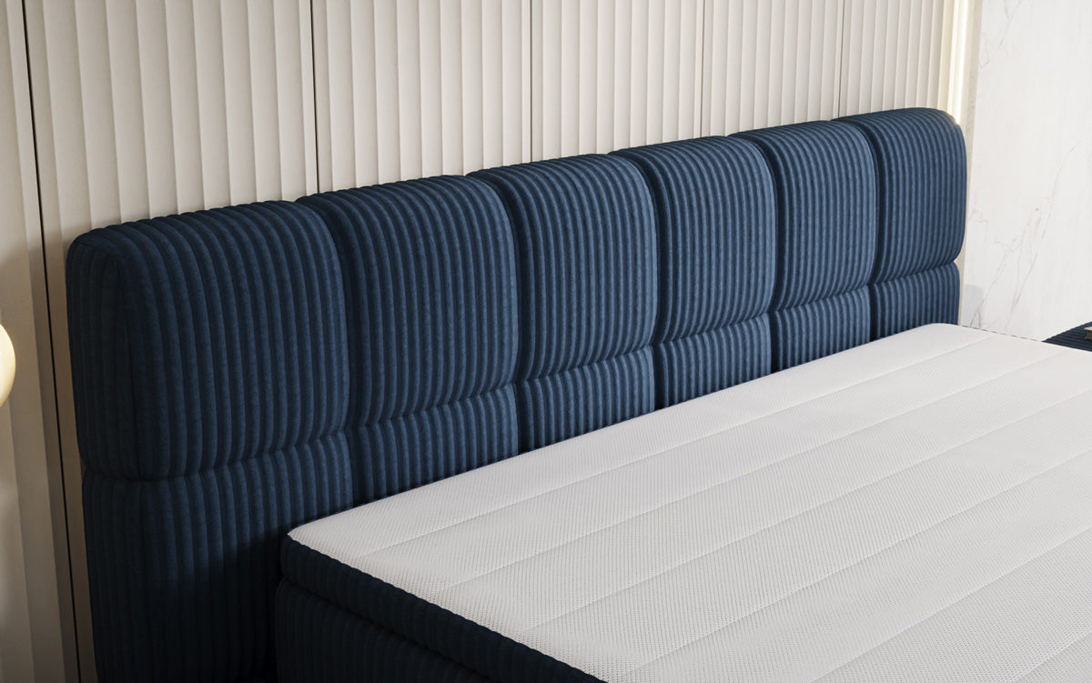 Boxspringbett Bombo a Cord mat Stauraum