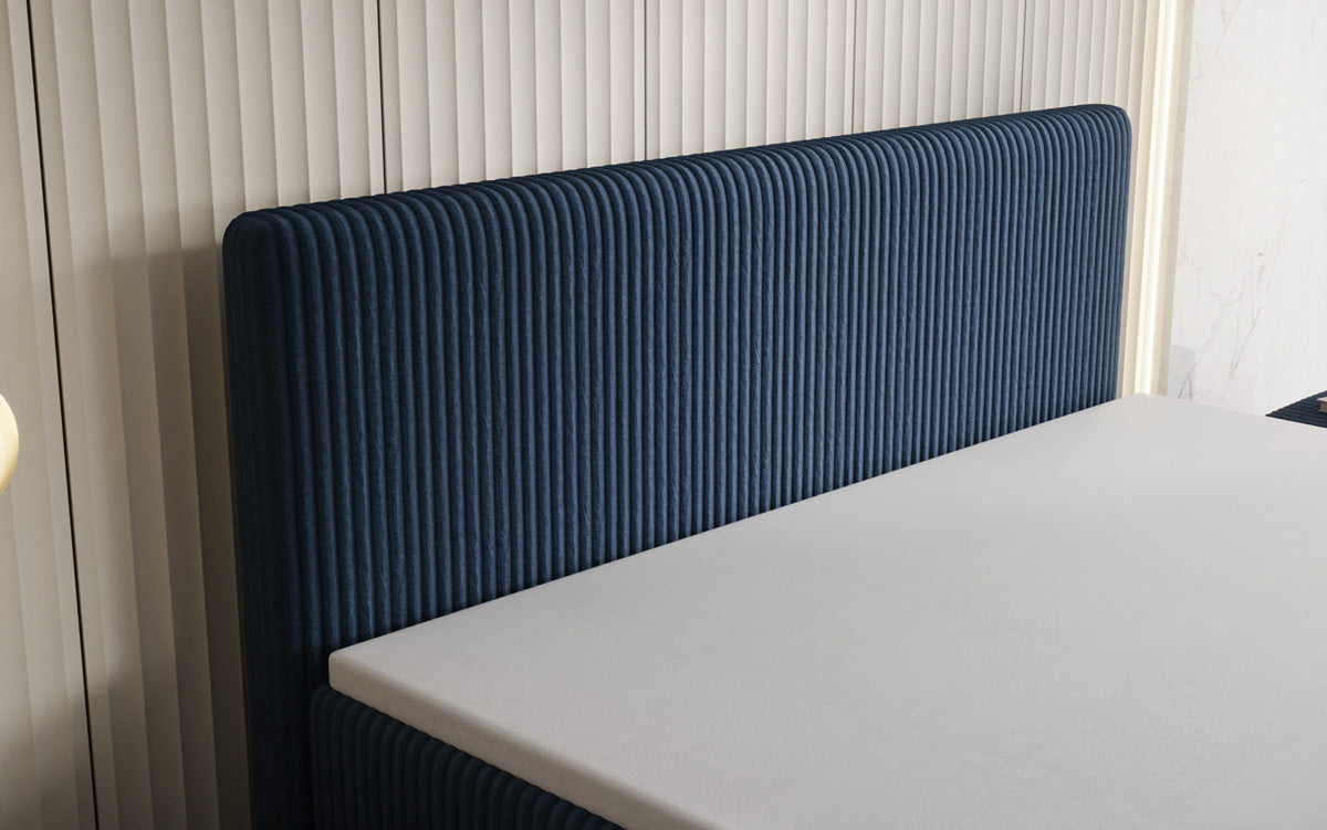Boxspringbett Kubo King in Cord mit Stauraum