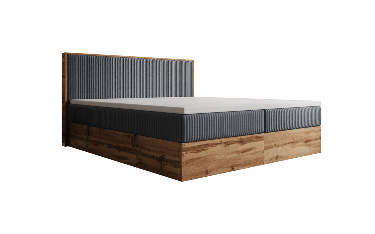 Boxspringbett Timber Line a Cord mat Stauraum