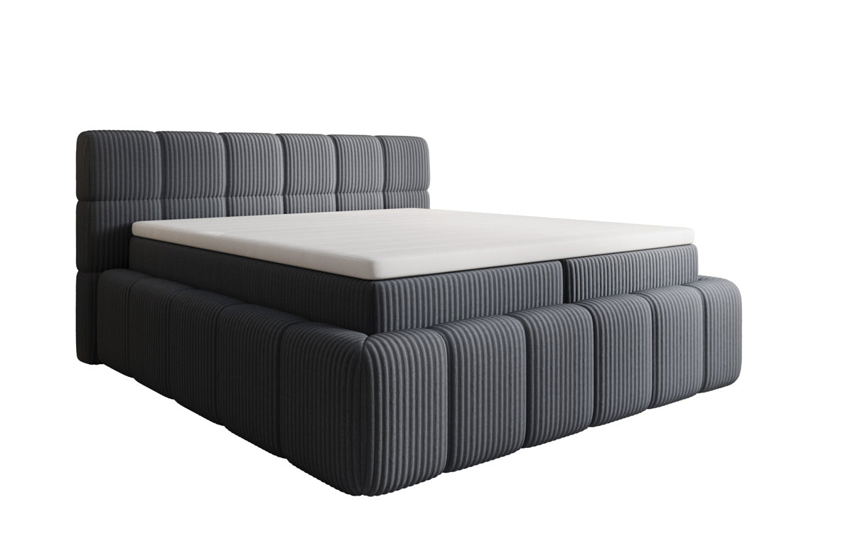 Boxspringbett Bombo a Cord mat Stauraum