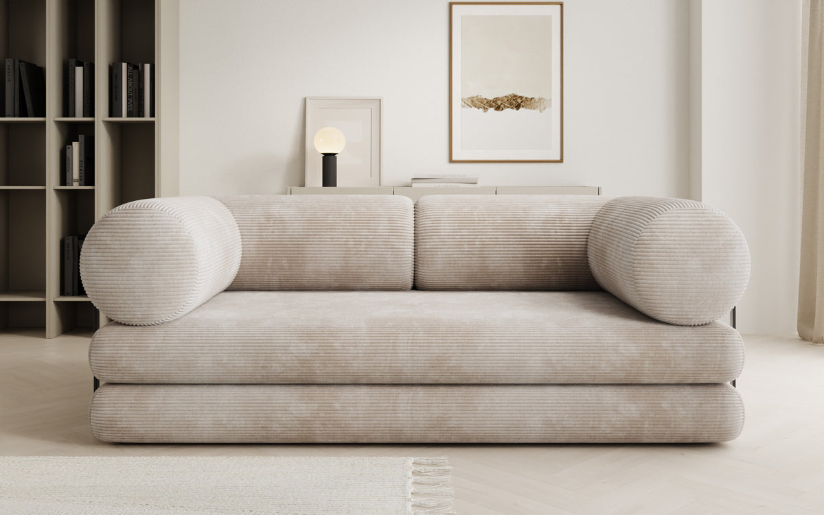Designer-Sofa Lazy Tube 3-Sëtzer a Cord