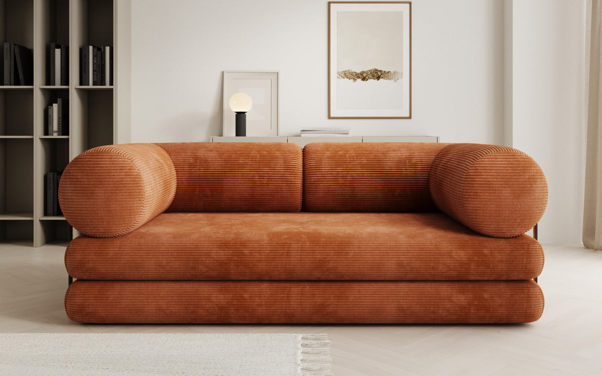 Designer-Sofa Lazy Tube 3-Sëtzer a Cord