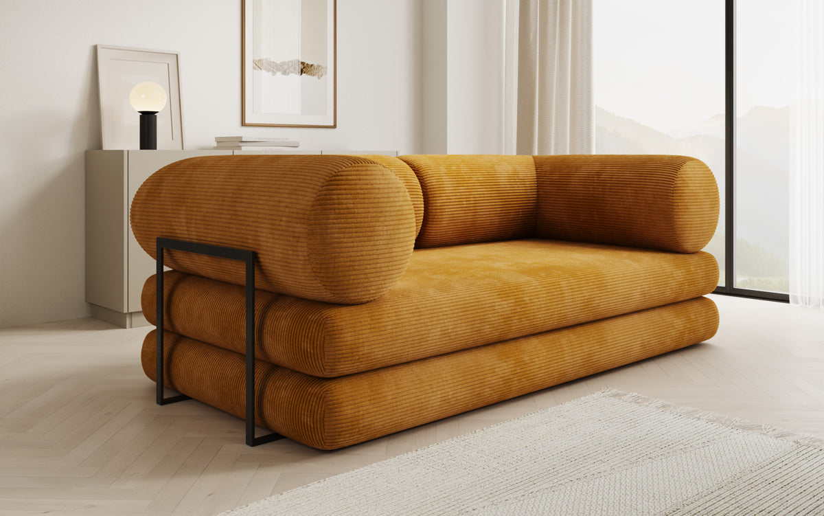 Designer-Sofa Lazy Tube 3-Sëtzer a Cord