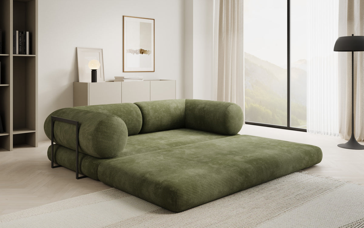 Designer-Sofa Lazy Tube 3-Sëtzer a Cord