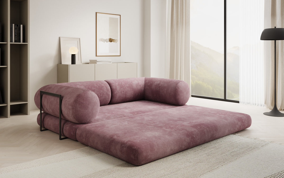 Designer-Sofa Lazy Tube 3-Sëtzer a Cord