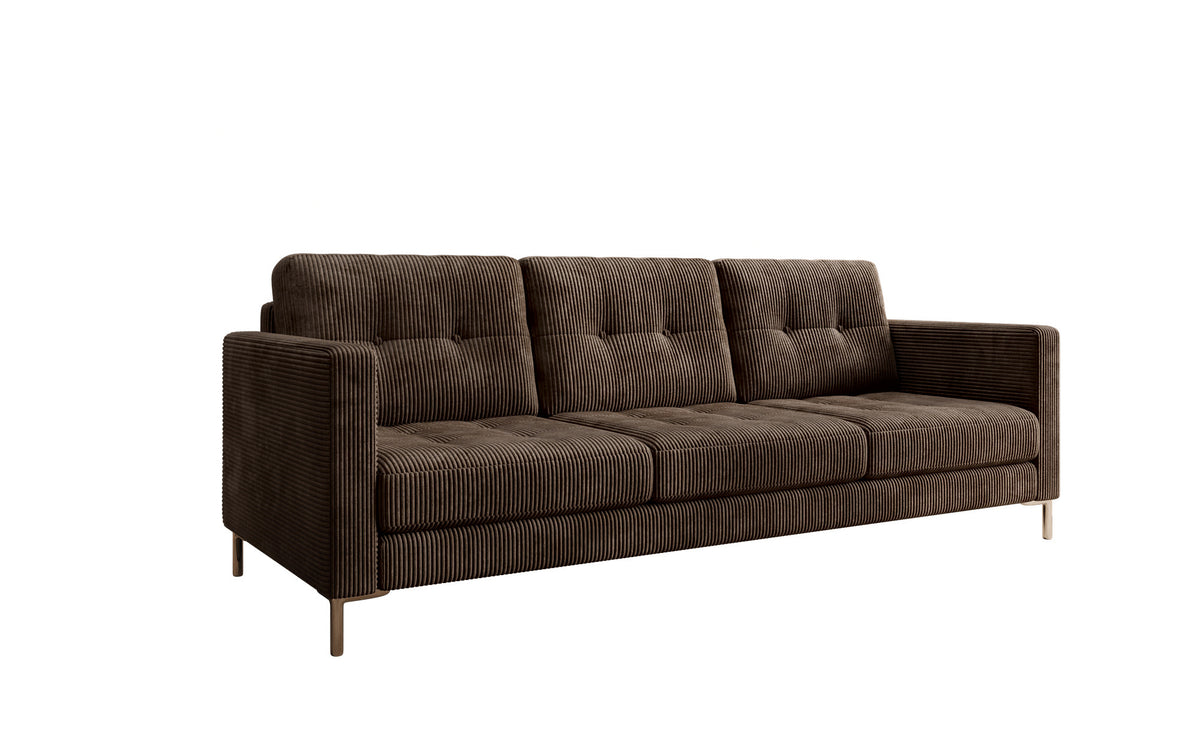 Designer 3 Sitzer Sofa Harvey mit Schlaf- und Klappfunktion in Cord