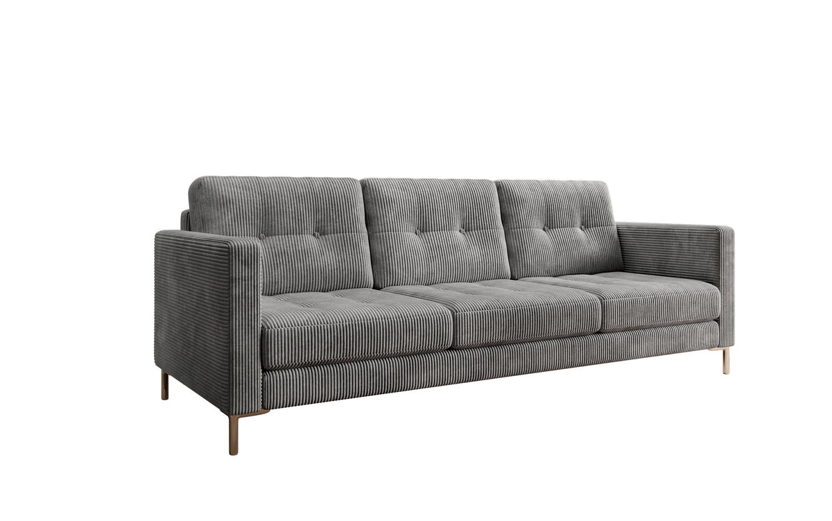 Designer 3 Sitzer Sofa Harvey mit Schlaf- und Klappfunktion in Cord