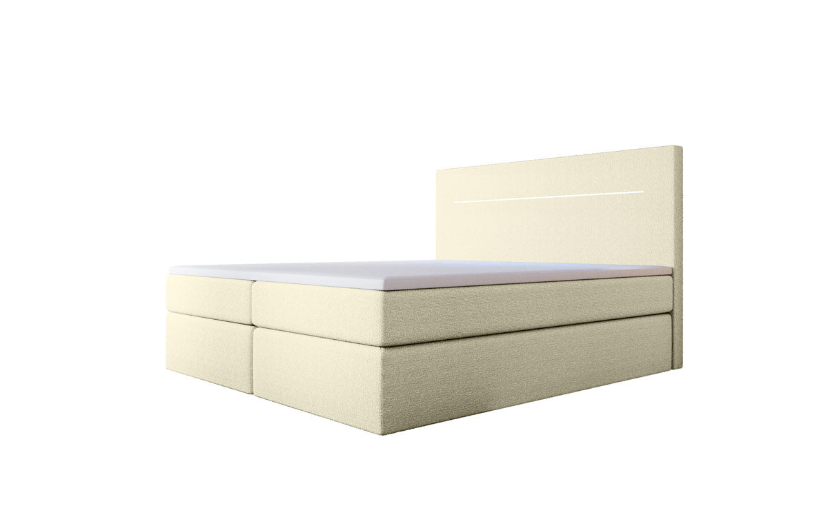 Boxspringbett Sejour Bouclé mat LED a Späicherplaz