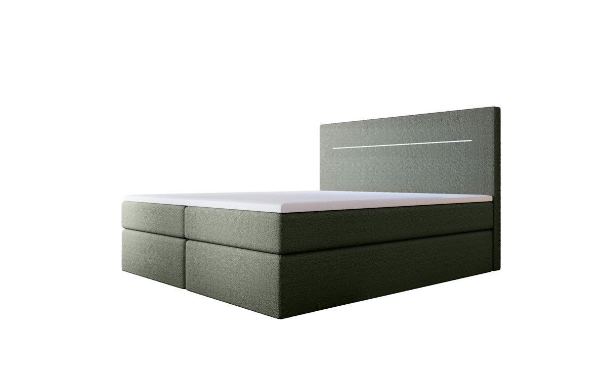 Boxspringbett Sejour Bouclé mat LED a Späicherplaz
