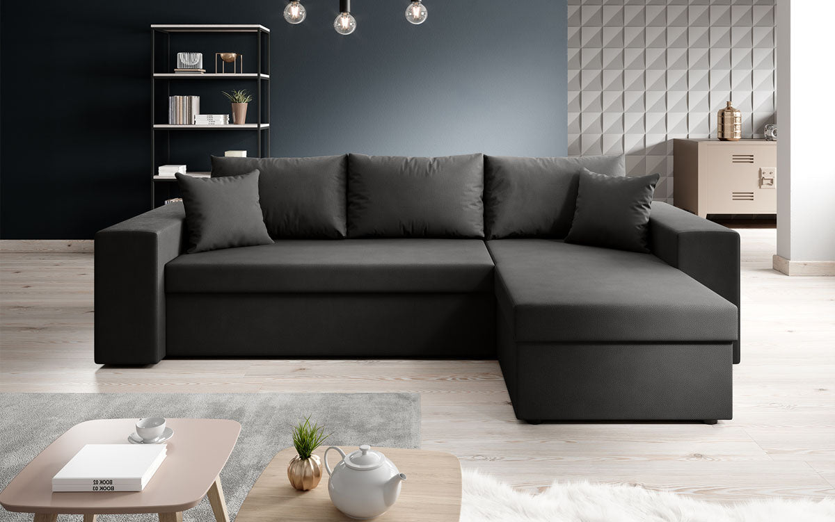 Designer Sofa Denver Stoff mat Schloof- a Klappfunktioun