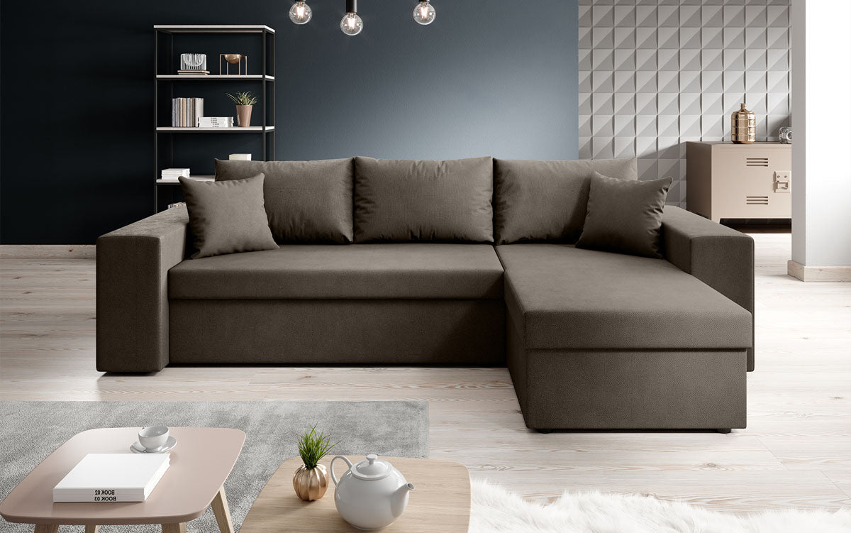 Designer Sofa Denver Stoff mat Schloof- a Klappfunktioun