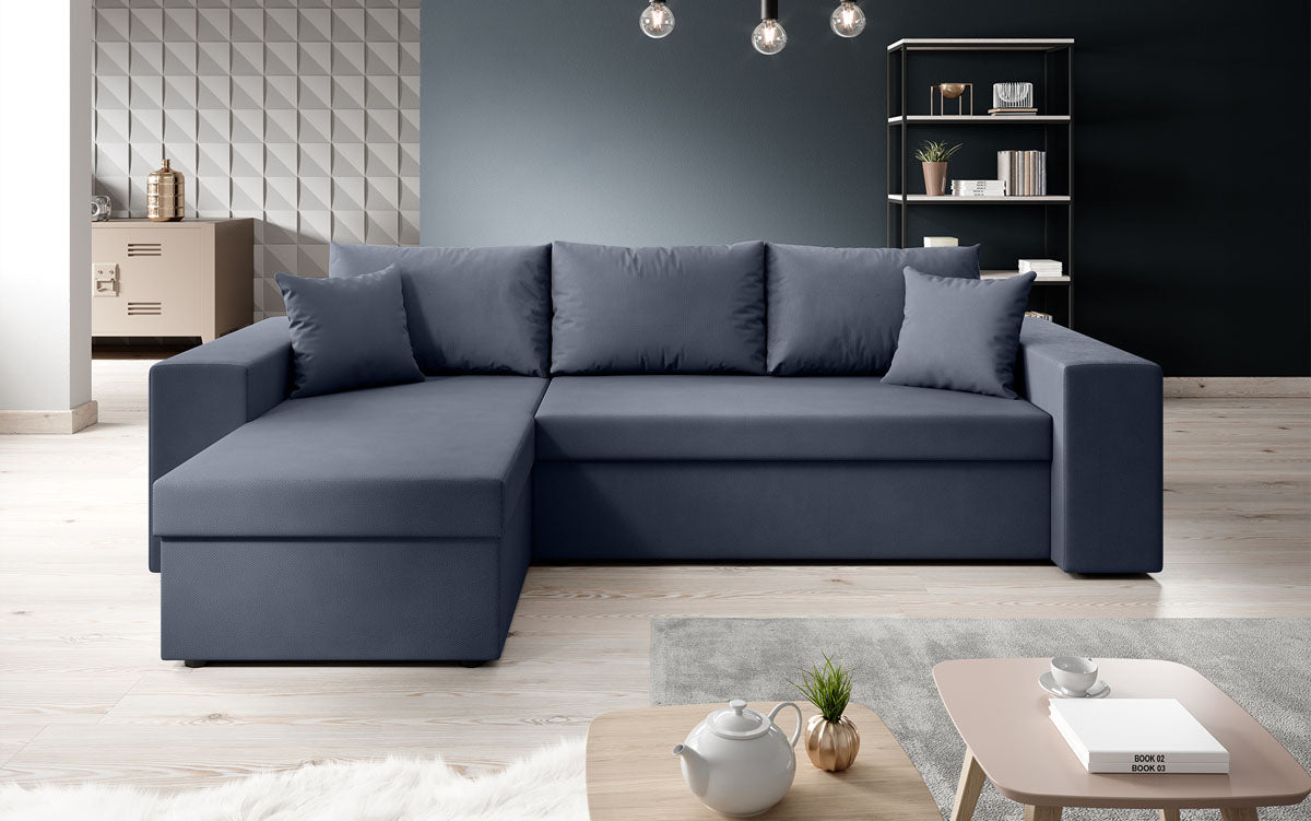 Designer Sofa Denver Stoff mat Schloof- a Klappfunktioun