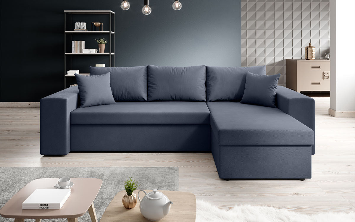 Designer Sofa Denver Stoff mat Schloof- a Klappfunktioun