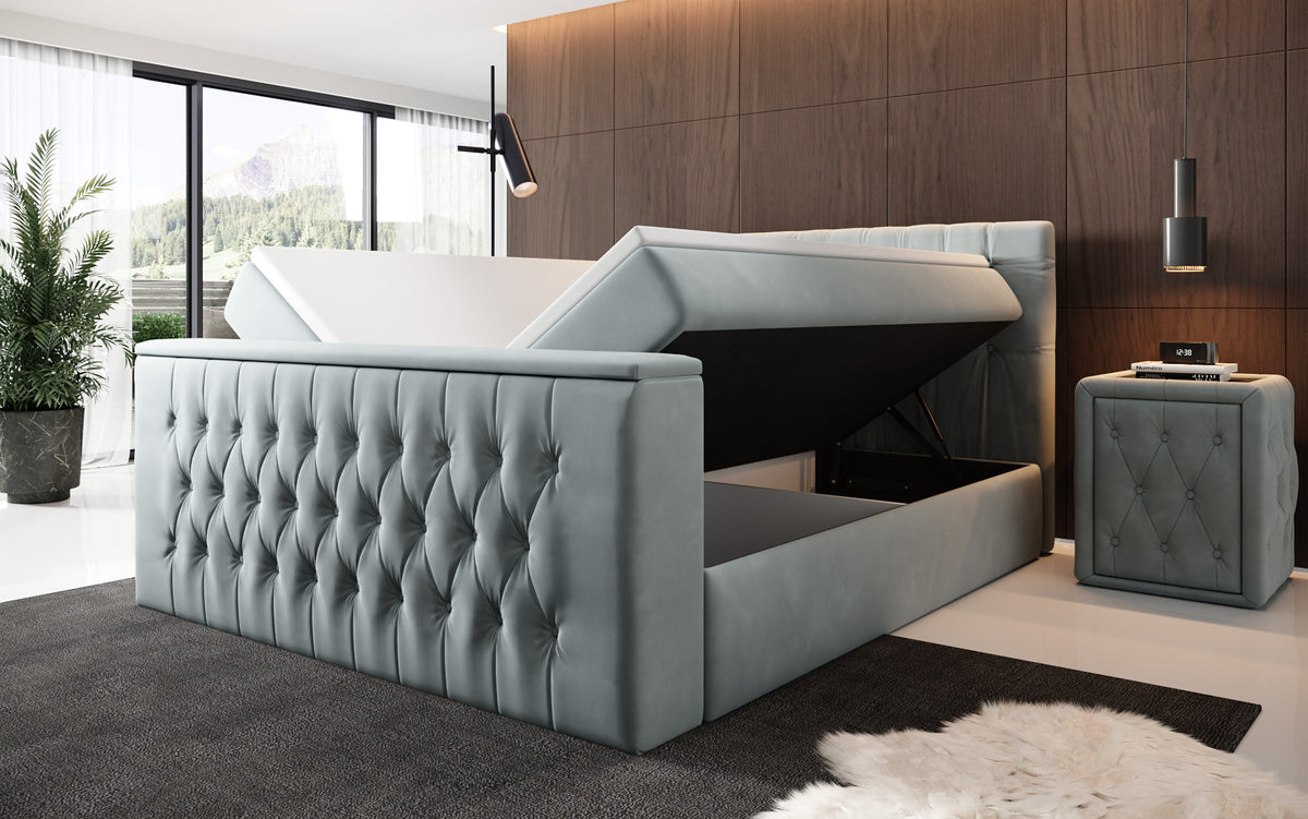 Boxspringbett Velano mit TV Lift und Stauraum