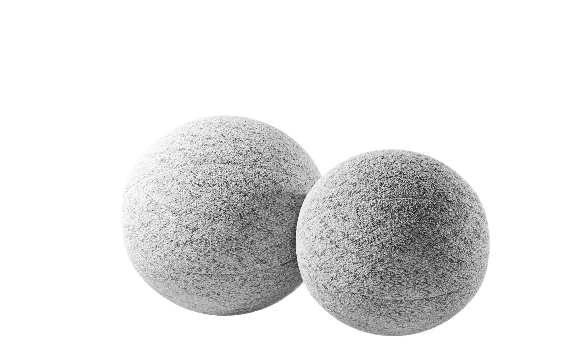 Zierkëssen-Set Globe/Sphere aus Bouclé
