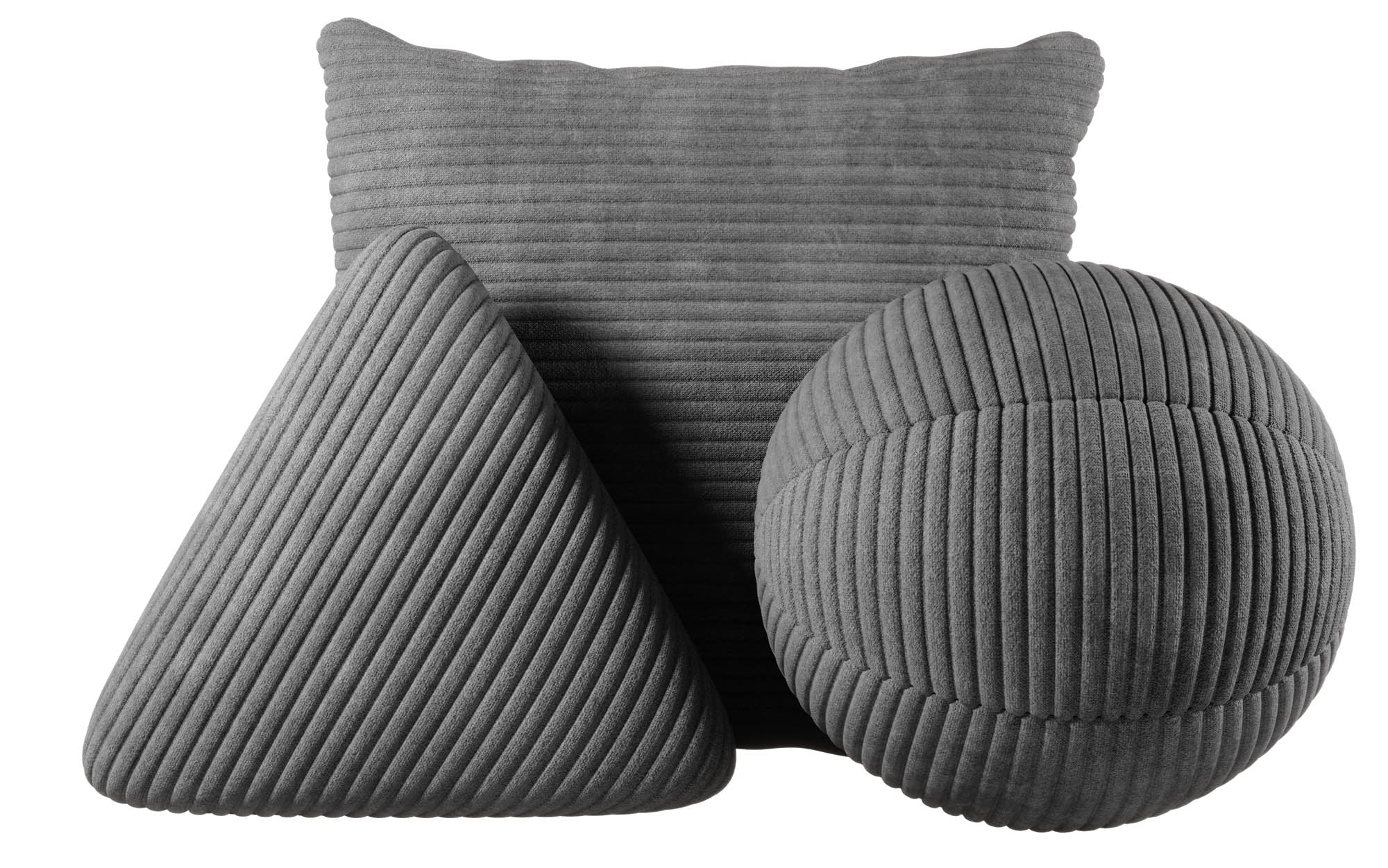 Zierkëssen-Set Gava/Sphere/Nook aus Cord