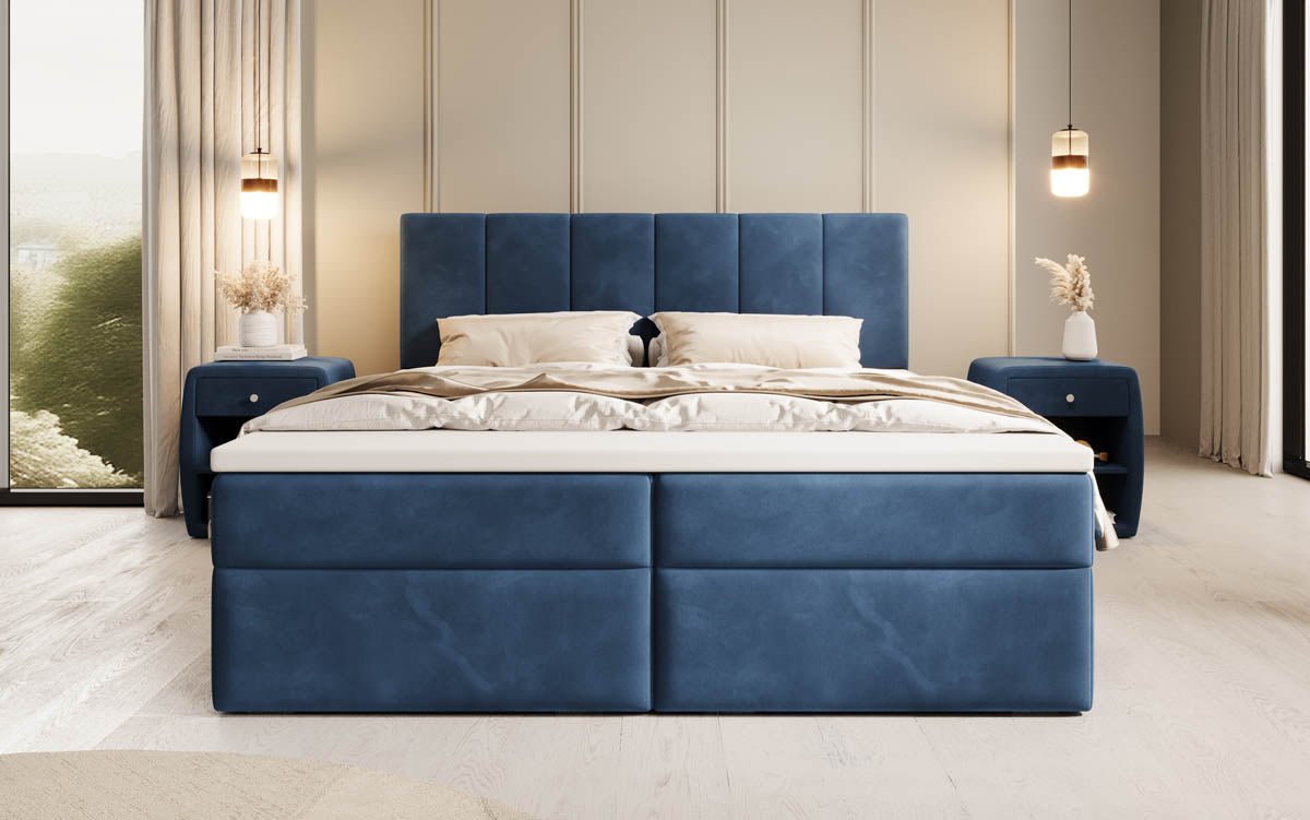 Boxspringbett Aurelia Samt mat Späicherplatz