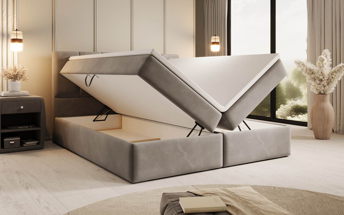 Boxspringbett Aurelia Samt mat Späicherplatz
