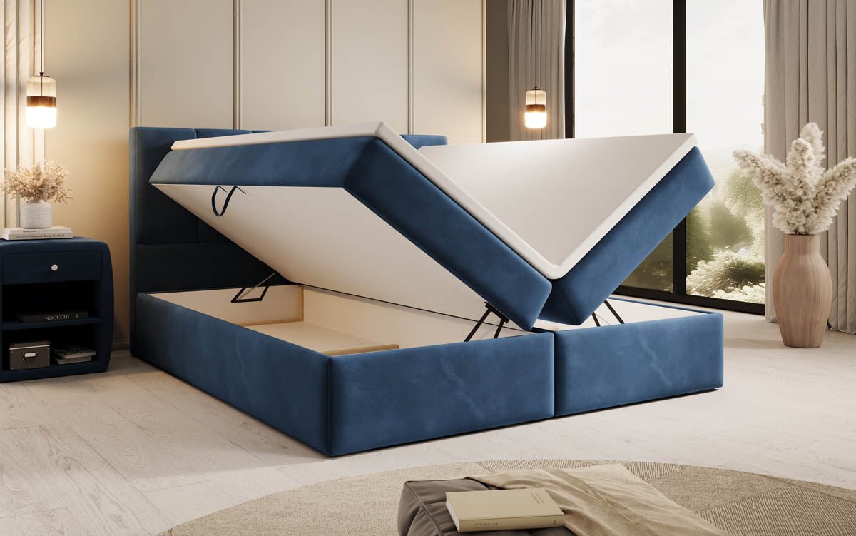 Boxspringbett Aurelia Samt mat Späicherplatz