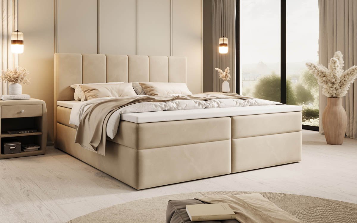 Boxspringbett Aurelia Samt mat Späicherplatz