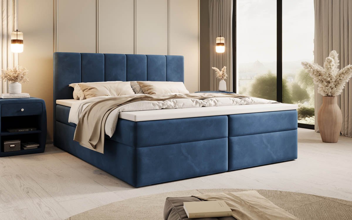 Boxspringbett Aurelia Samt mat Späicherplatz