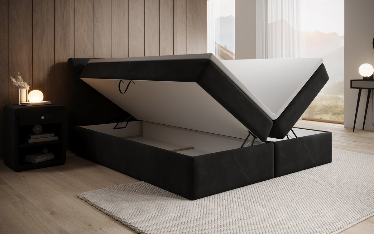 Boxspringbett Amalia Samt mit Stauraum