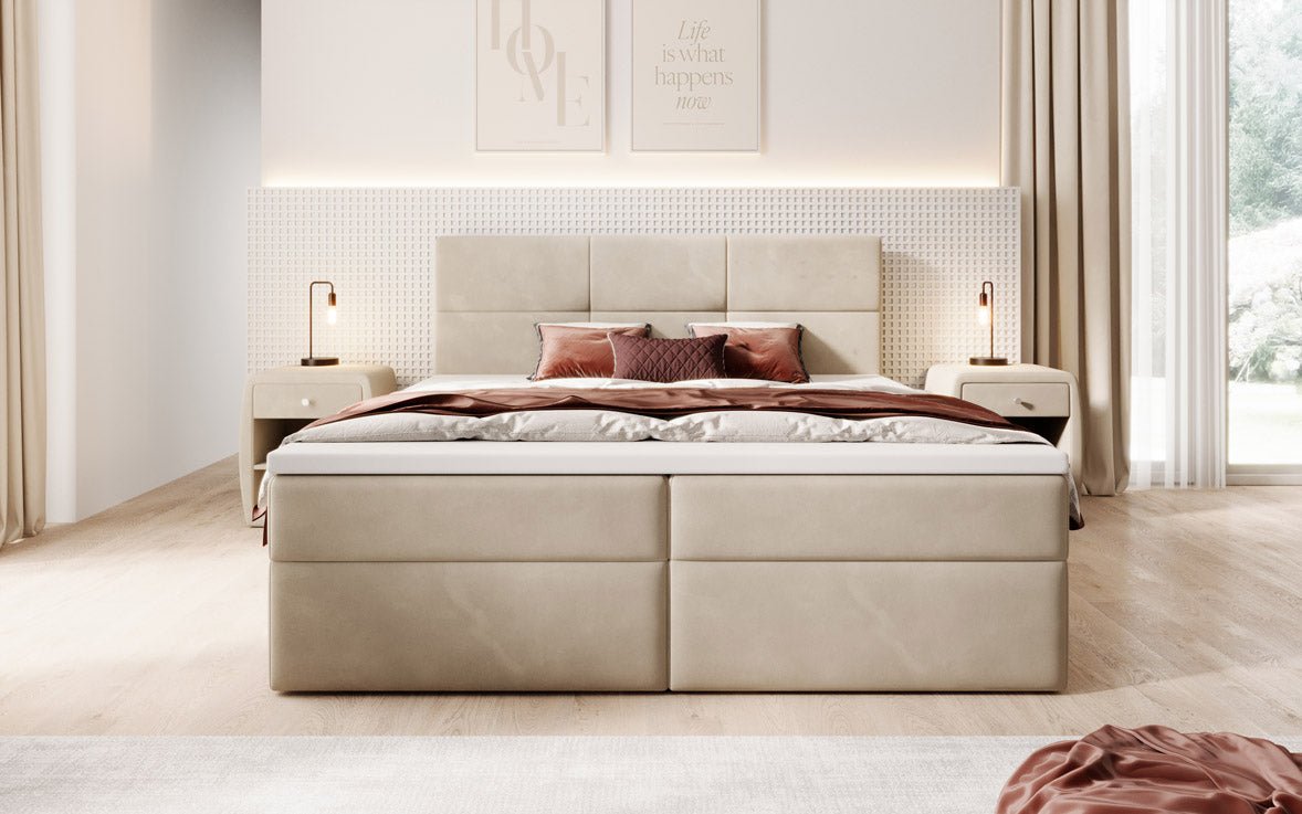 Boxspringbett Eleonora Samt mit Stauraum