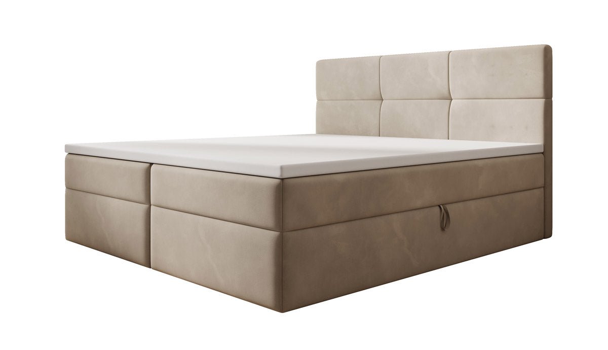 Boxspringbett Eleonora Samt mit Stauraum