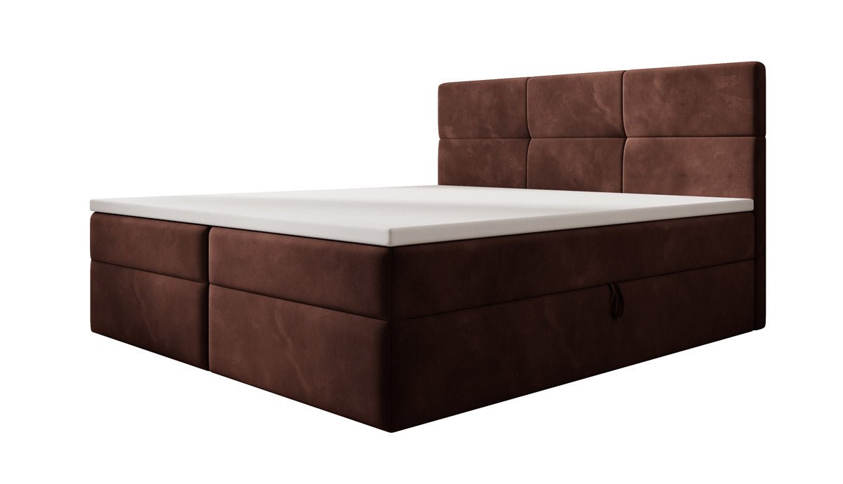 Boxspringbett Eleonora Samt mit Stauraum