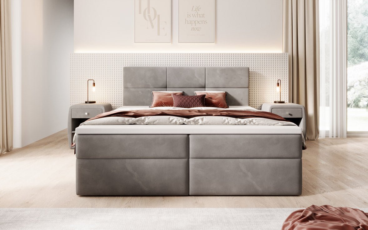 Boxspringbett Eleonora Samt mit Stauraum