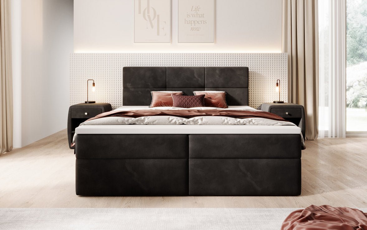 Boxspringbett Eleonora Samt mit Stauraum