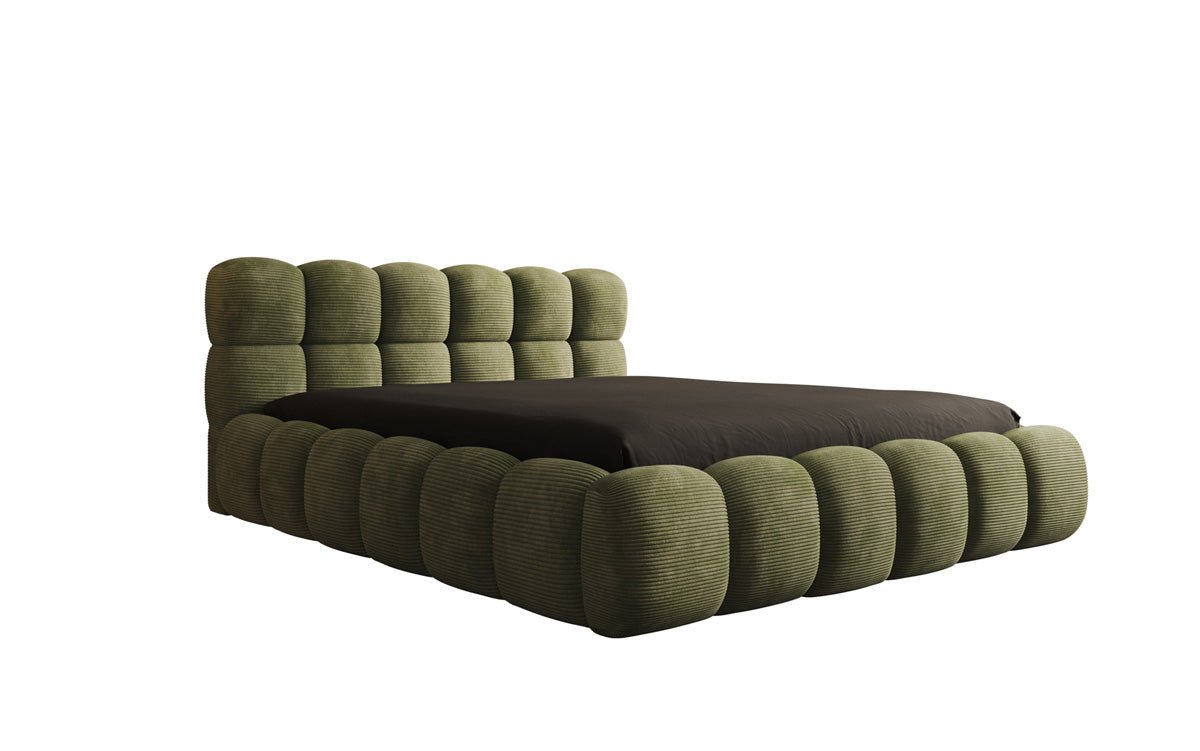 Designer Polsterbett Boston Cord mat Stauraum