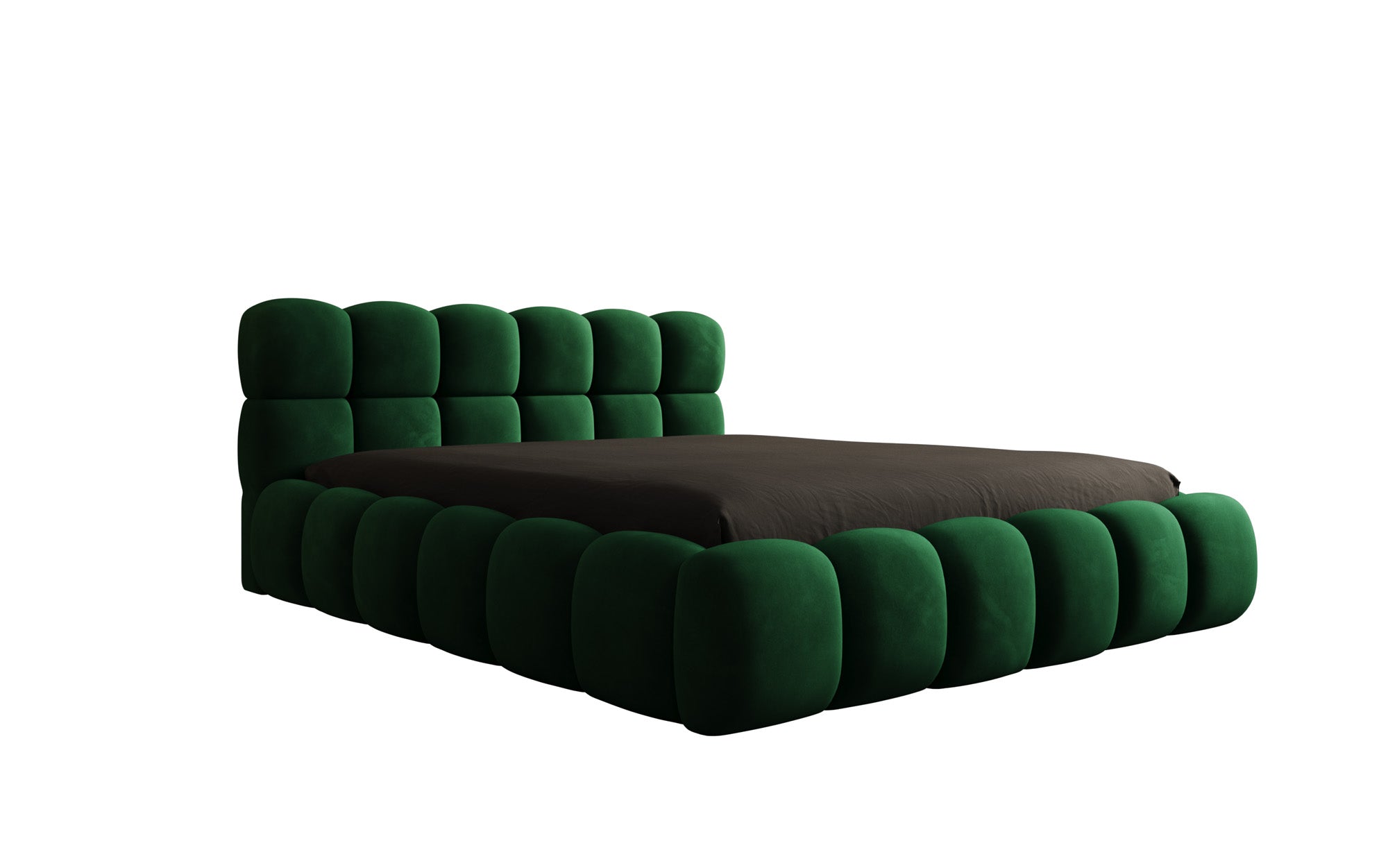 Designer Polsterbett Boston aus Samt mat Stauraum