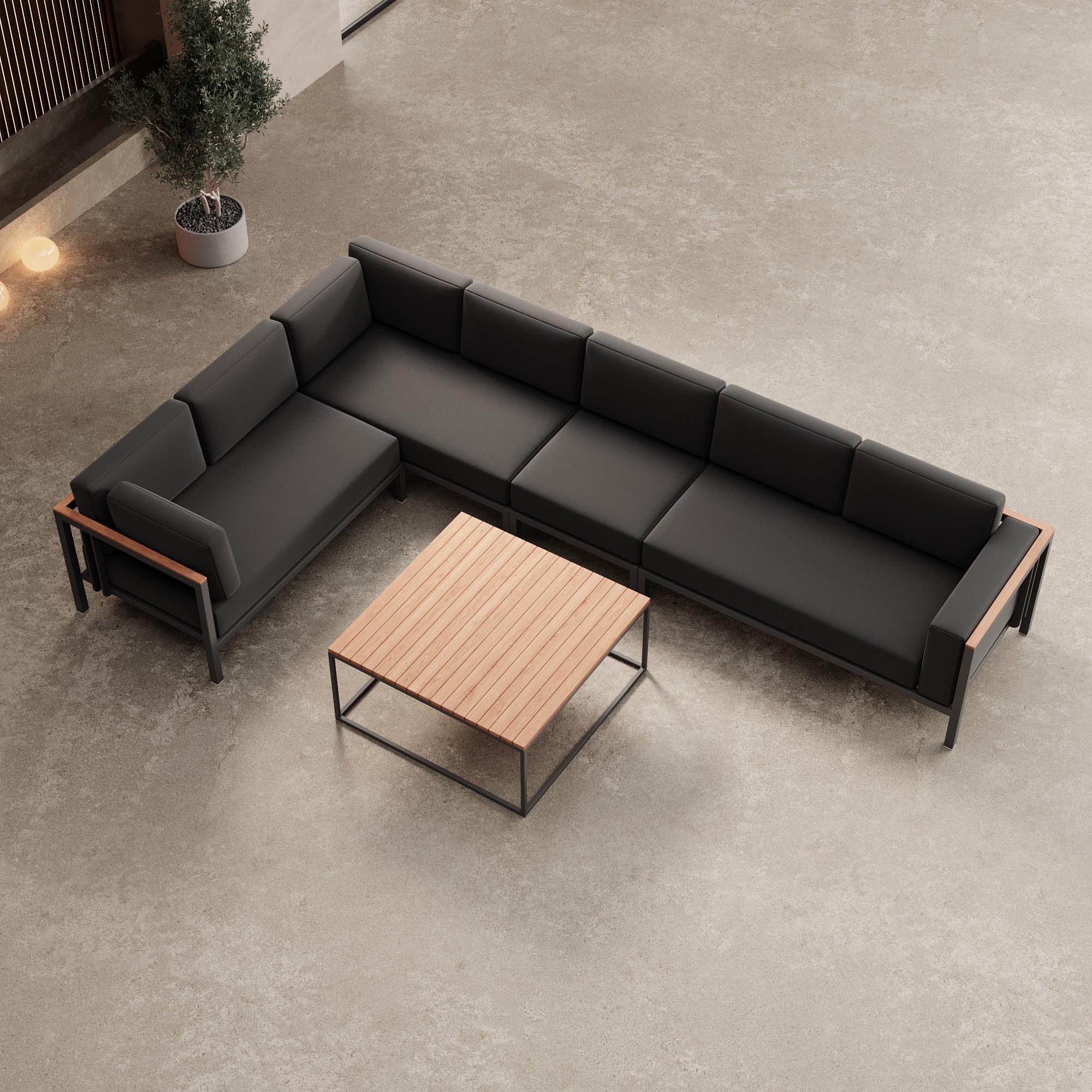 Euphoria – L-Maxilounge & Dësch aus Aluminium | Aevora™ Kollektioun