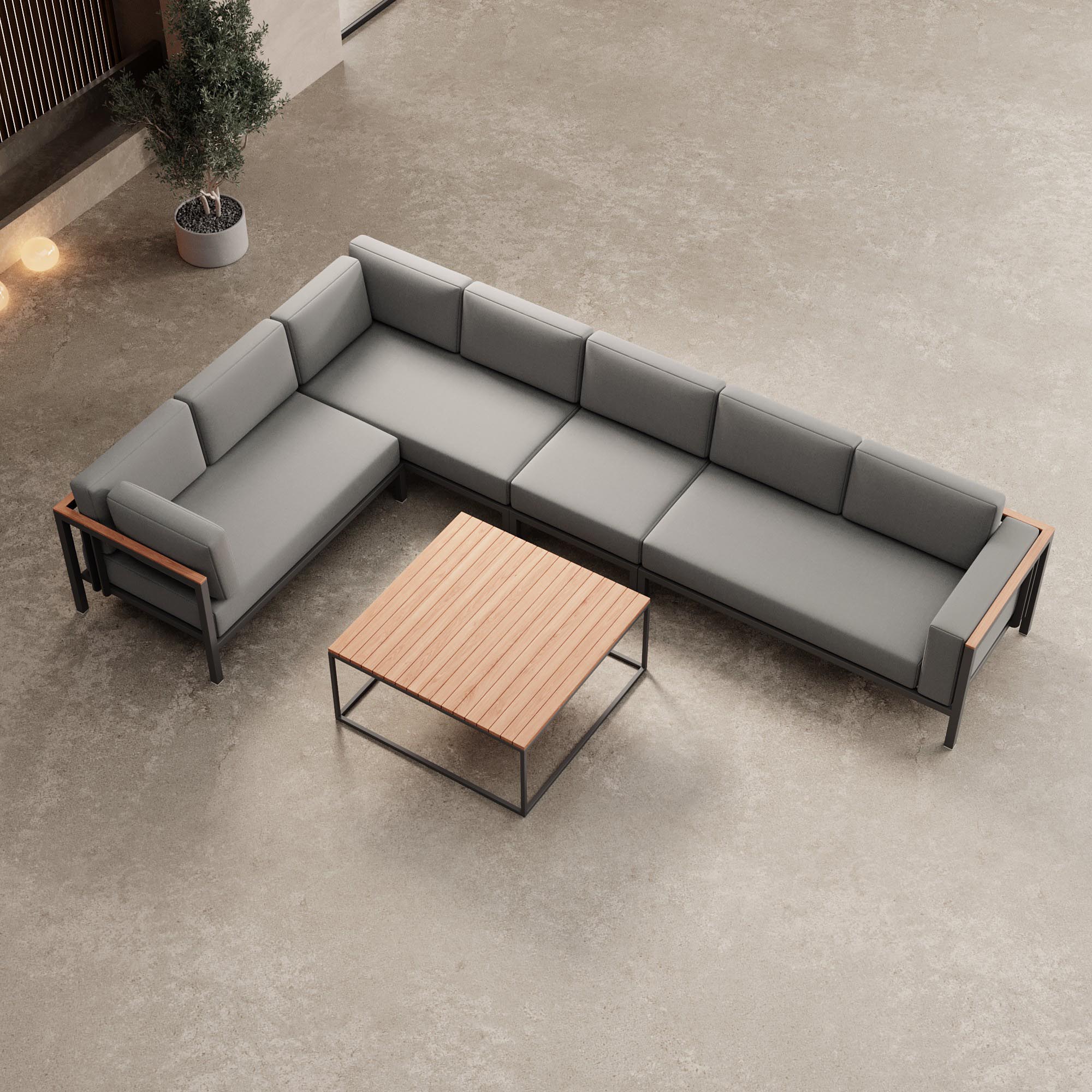 Euphoria – L-Maxilounge & Dësch aus Aluminium | Aevora™ Kollektioun
