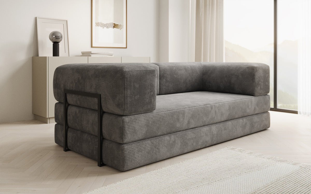 Designer Sofa Lazy 3 Sëtzer aus Cord