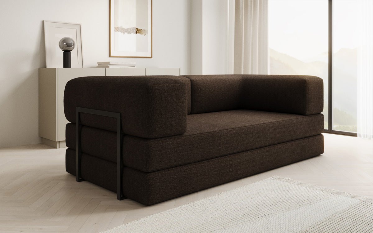 Designer Sofa Lazy 3 Sëtzer a Bouclé