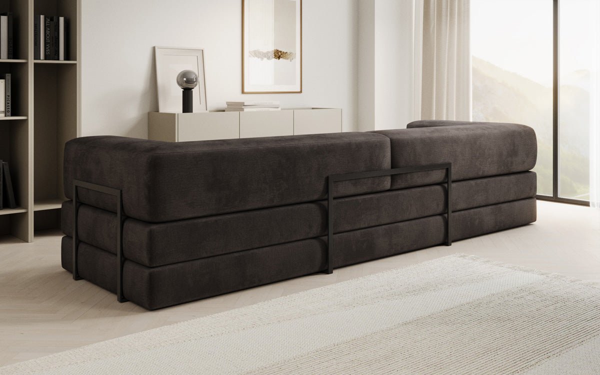 Designer Sofa Lazy 3 Sëtzer XXL a Samt