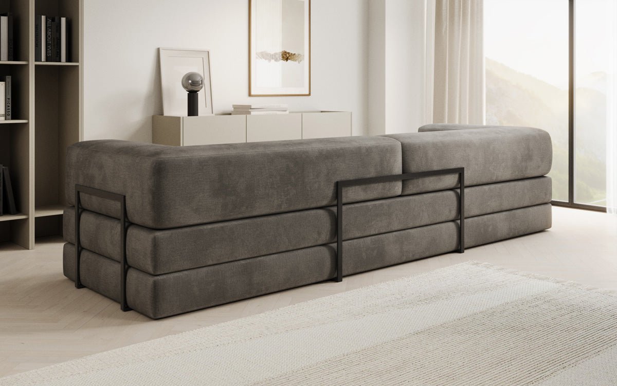 Designer Sofa Lazy 3 Sëtzer XXL a Samt