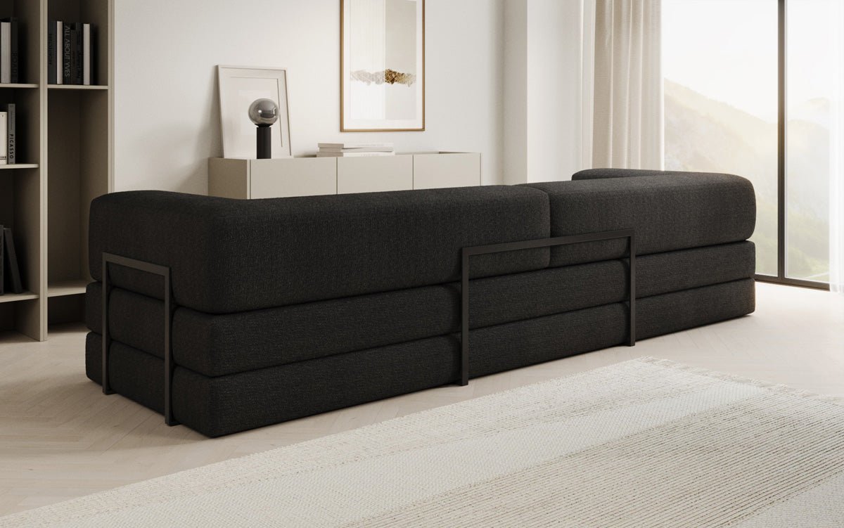 Canapé designer Lazy 3 places XXL en bouclé