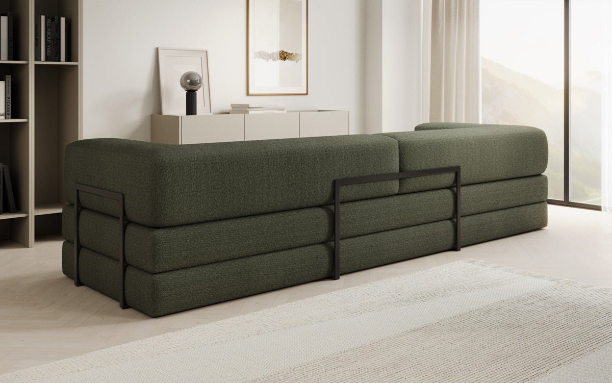 Canapé designer Lazy 3 places XXL en bouclé